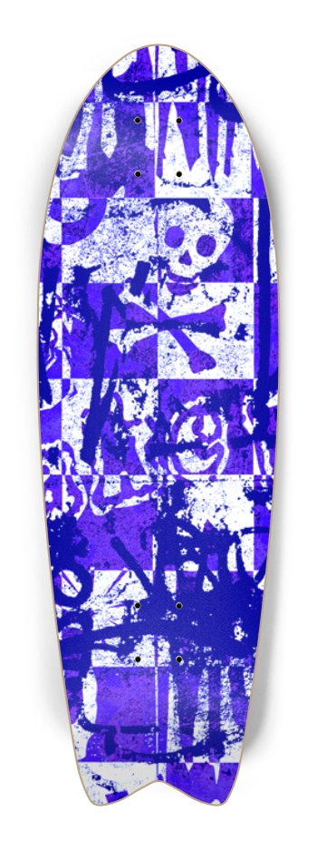 Blue Checker Graffiti