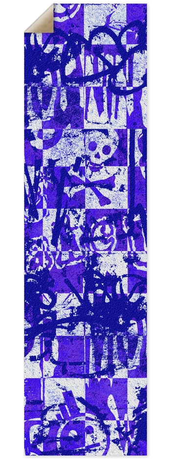 Blue Checker Graffiti