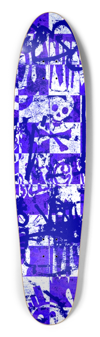 Blue Checker Graffiti