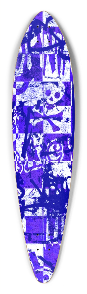 Blue Checker Graffiti