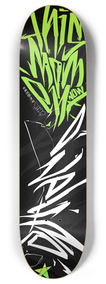 this moment - one life - green 8 Inch Skateboard Deck