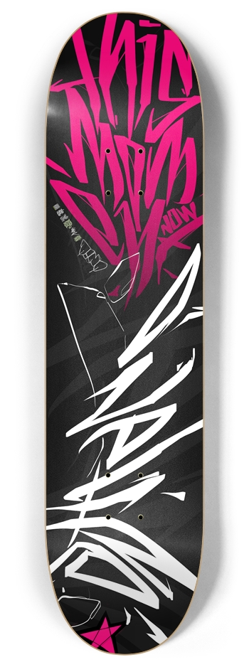 this moment - one life - pink 8 Inch Skateboard Deck
