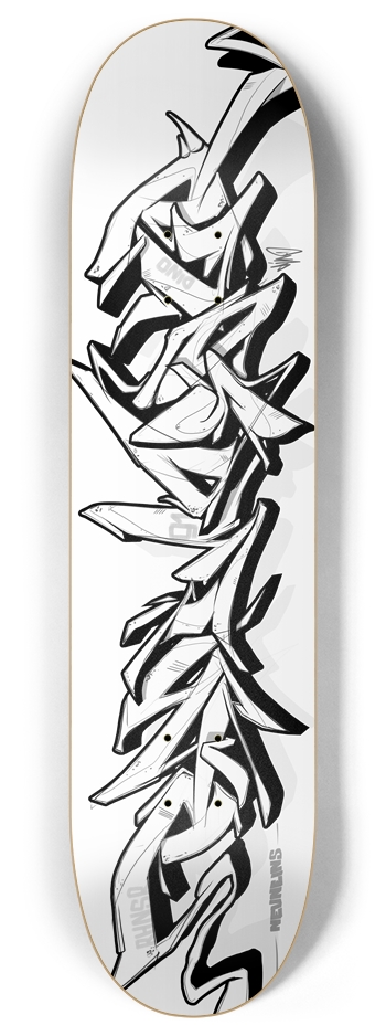 BSBS01 - Rhinosaur - [Backside-Blackseries] 8 Inch Skateboard Deck