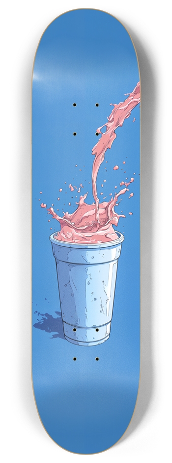 Splashed 8 Inch Skateboard Deck