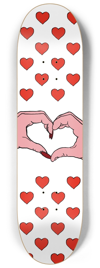 Heart Hands 8-1/4 Skateboard Deck