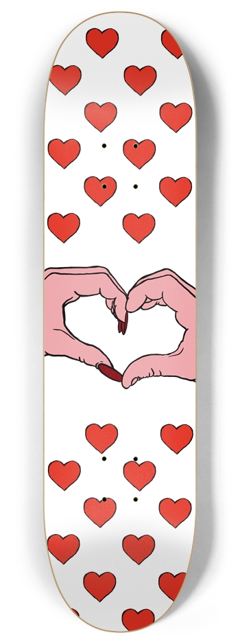 Heart Hands 8 Inch Skateboard Deck