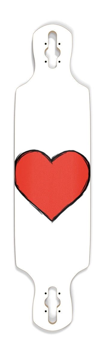 One Heart Drop Through Longboard