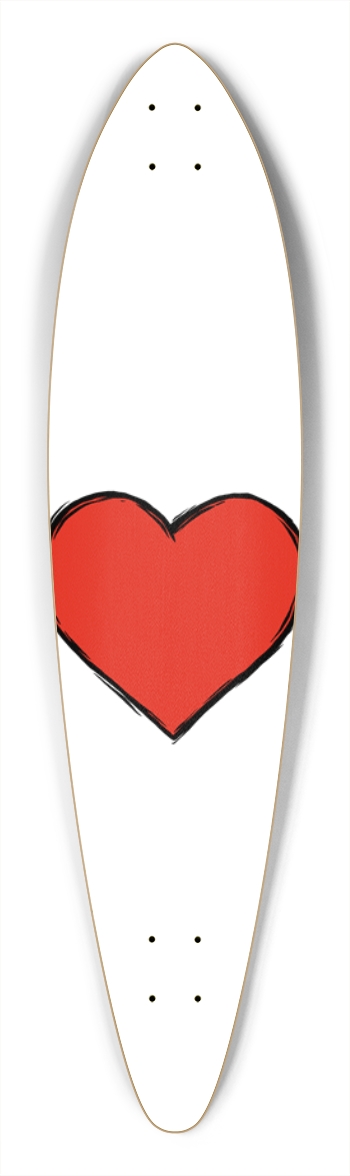 One Heart Pintail Longboard