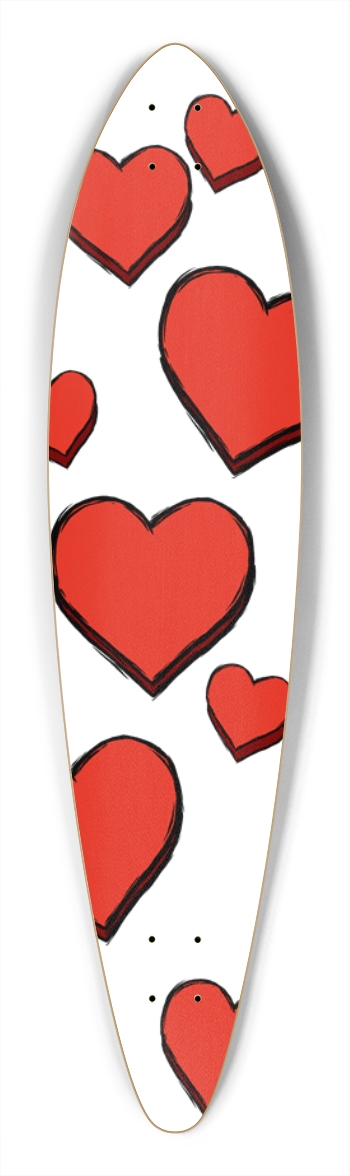 Hearts Pintail Longboard