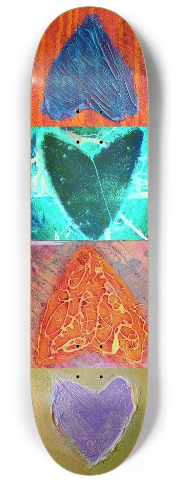 Mixed Hearts by RAD Ricco 8-1/4 Skateboard Deck