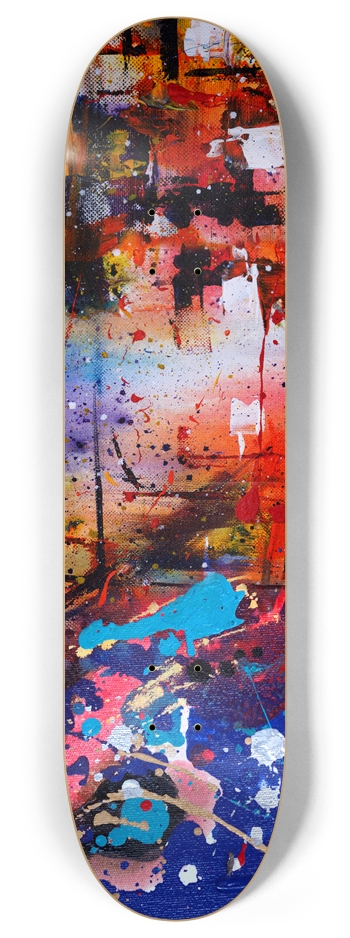 Paint Splatter 8 Inch Skateboard Deck