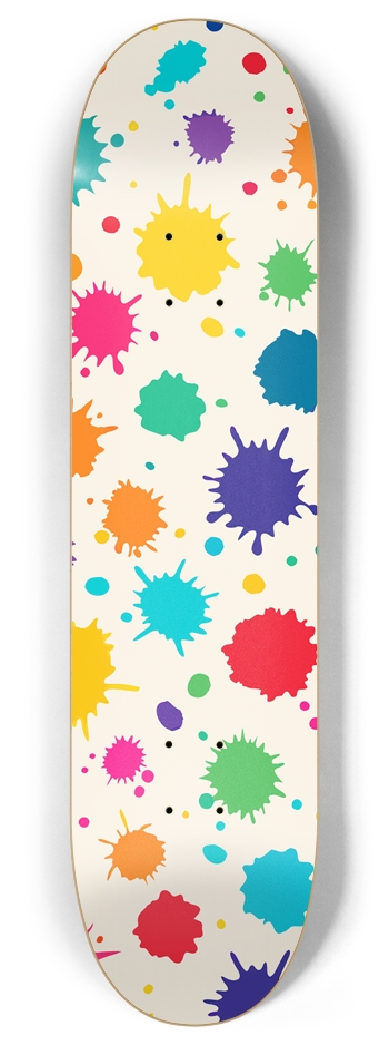 Paint Splash 8 Inch Skateboard Deck