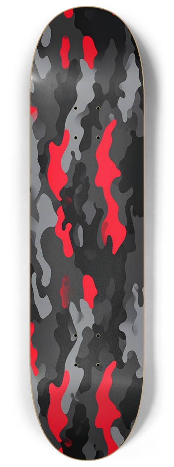 Red Camo 8-1/4 Skateboard Deck