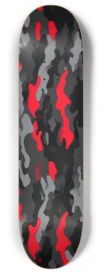 Red Camo 8 Inch Skateboard Deck