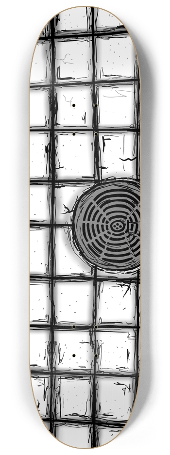 Pool Drain 8-1/4 Skateboard Deck