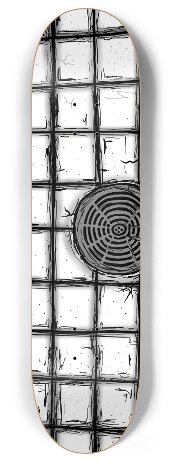 Pool Drain 8 Inch Skateboard Deck