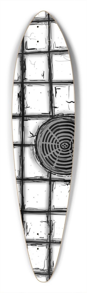 Pool Drain Pintail Longboard