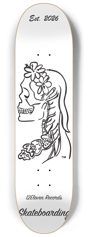 SKull 8-1/4 Skateboard Deck