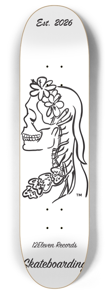 SKull 8 Inch Skateboard Deck