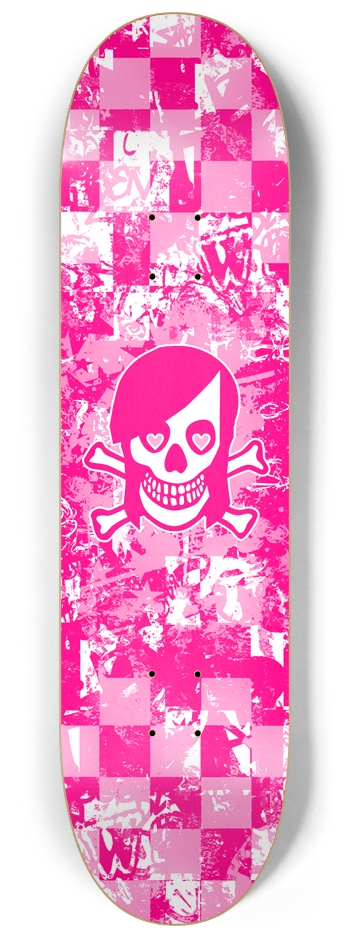 Pink Emo Skull Checkers