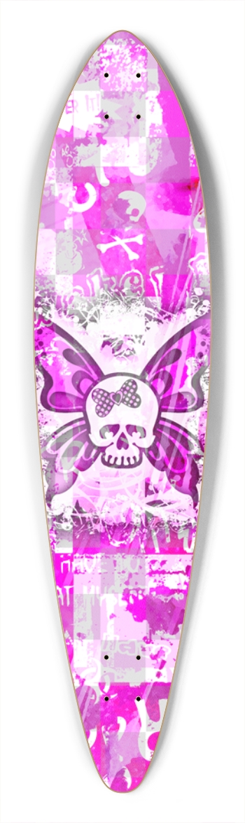 Pink Graffiti Butterfly Skull