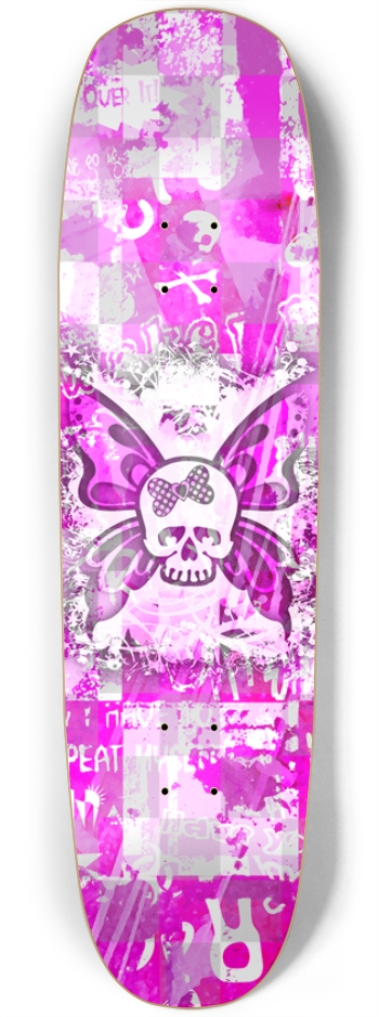 Pink Graffiti Butterfly Skull