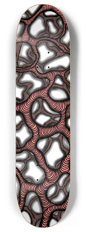 B_Stream (transparent) 8 Inch Skateboard Deck