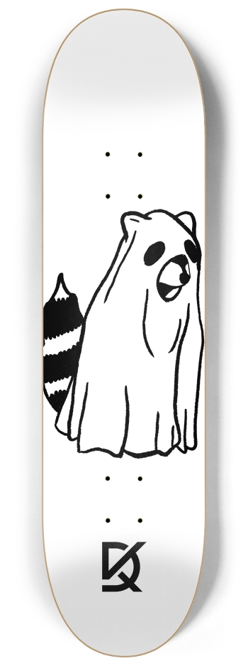 Ghost Raccoon 8-1/4 Skateboard Deck
