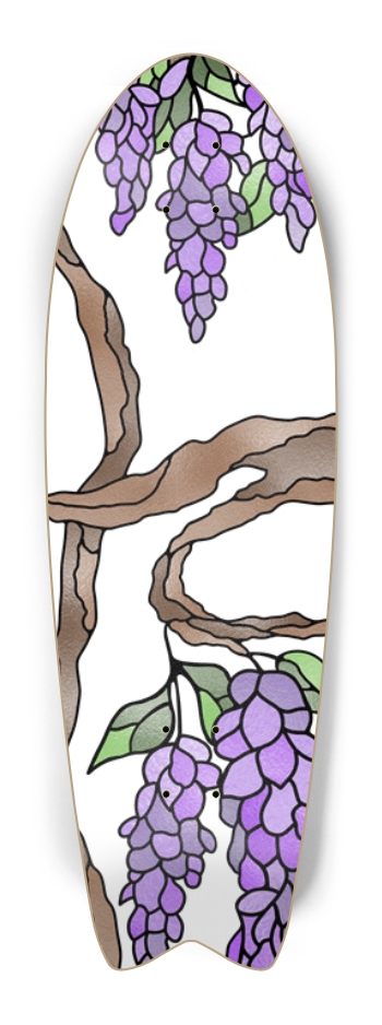 Wisteria Branches Stained Glass