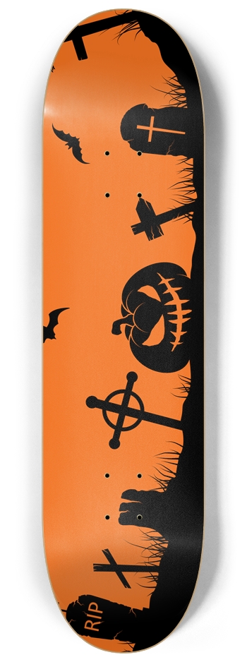 Halloween Graveyard 8-1/4 Skateboard Deck